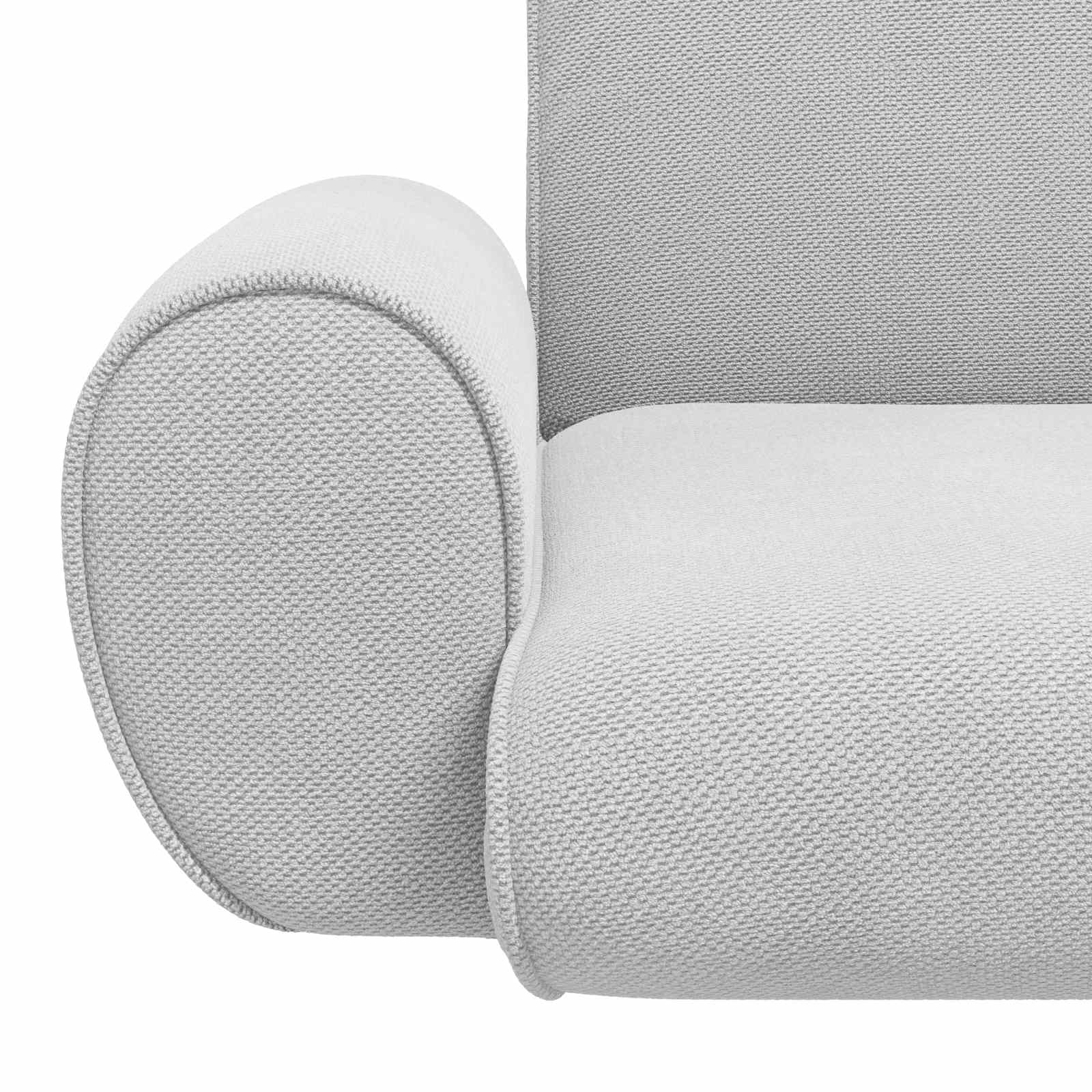 Vloerstoel Lichtgrijs 68 x 51 x 56 cm Grove Fluweel