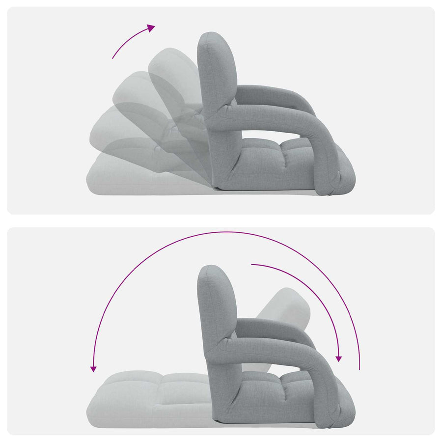 Verstelbare vlo stoelen Lichtgrijs 58 x 62 x 58 cm Stof
