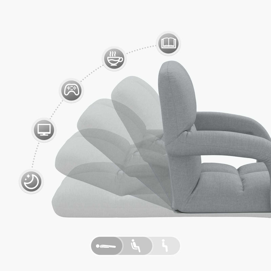 Verstelbare vlo stoelen Lichtgrijs 58 x 62 x 58 cm Stof