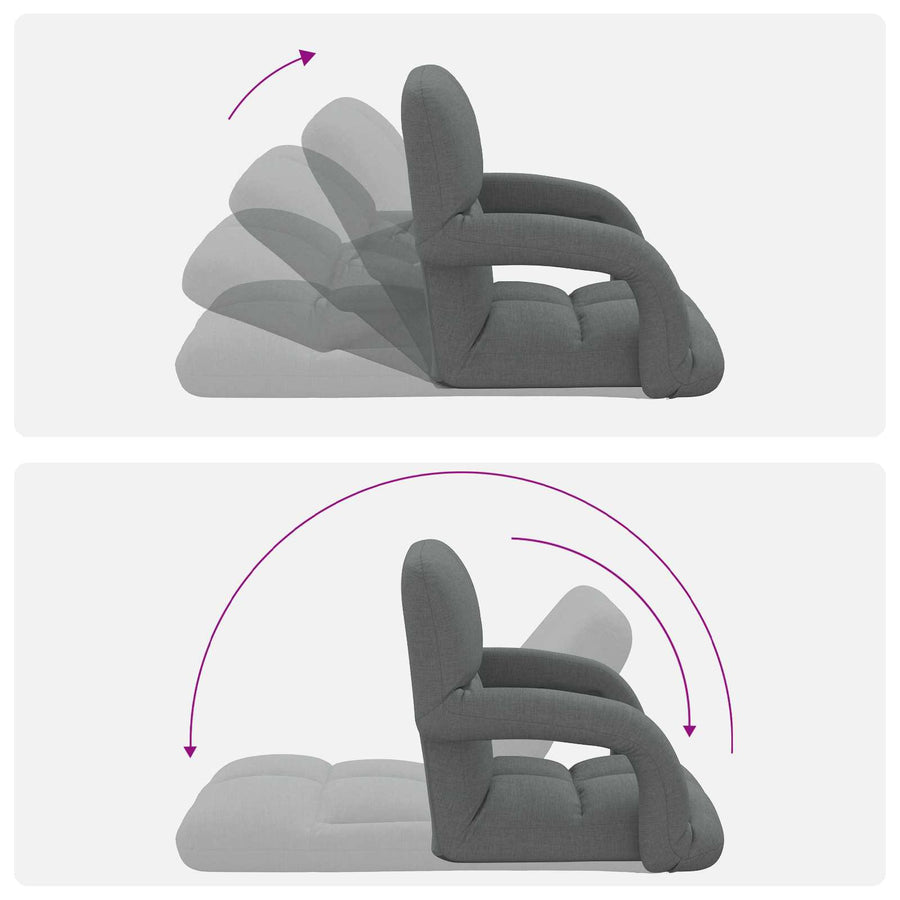Verstelbare vlo stoelen Donkergrijs 58 x 62 x 58 cm Stof