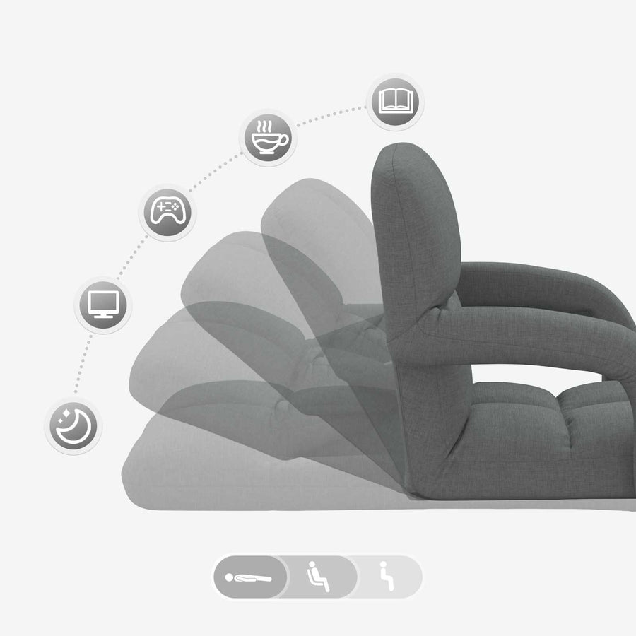 Verstelbare vlo stoelen Donkergrijs 58 x 62 x 58 cm Stof