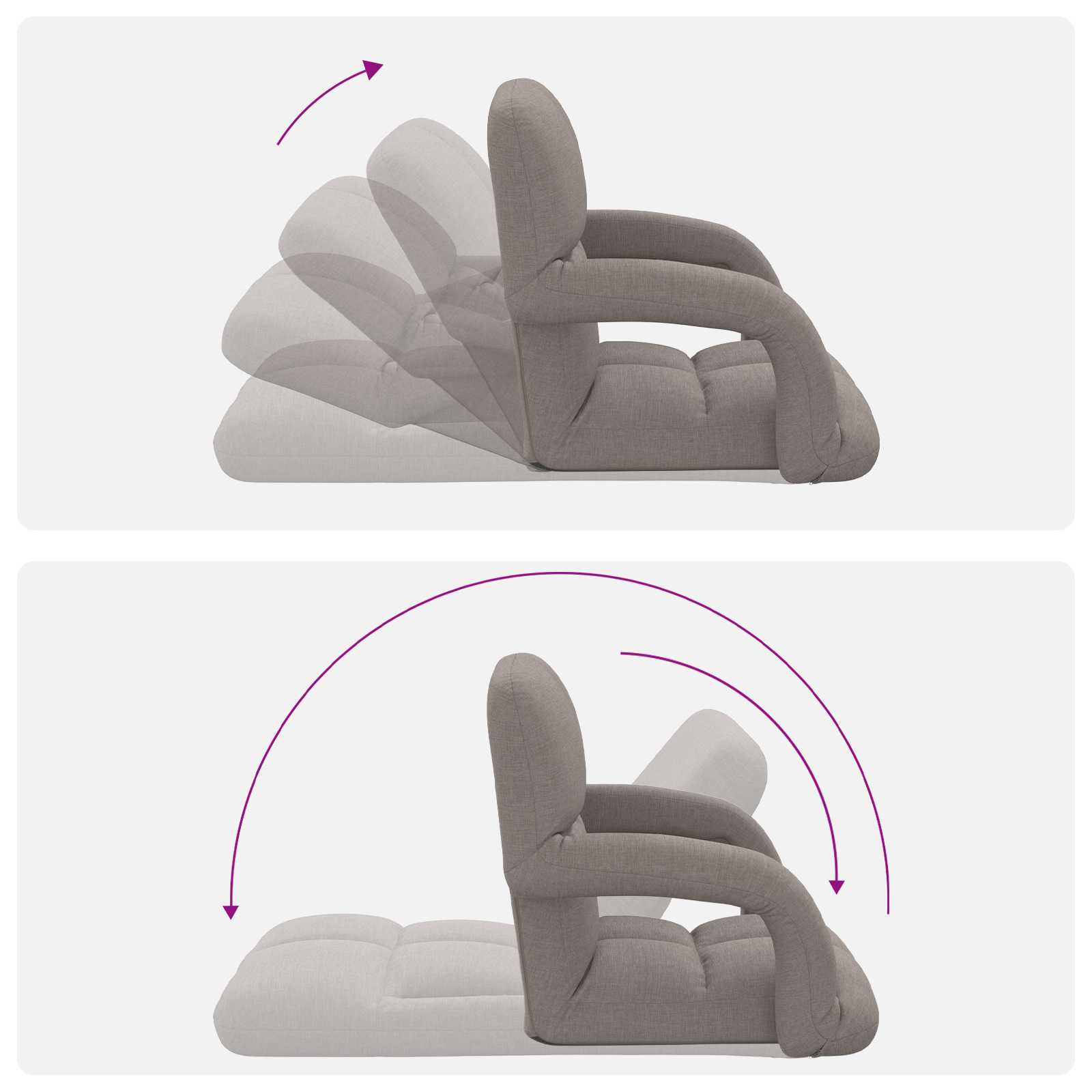 Verstelbare vlo stoelen Taupe 58 x 62 x 58 cm Stof
