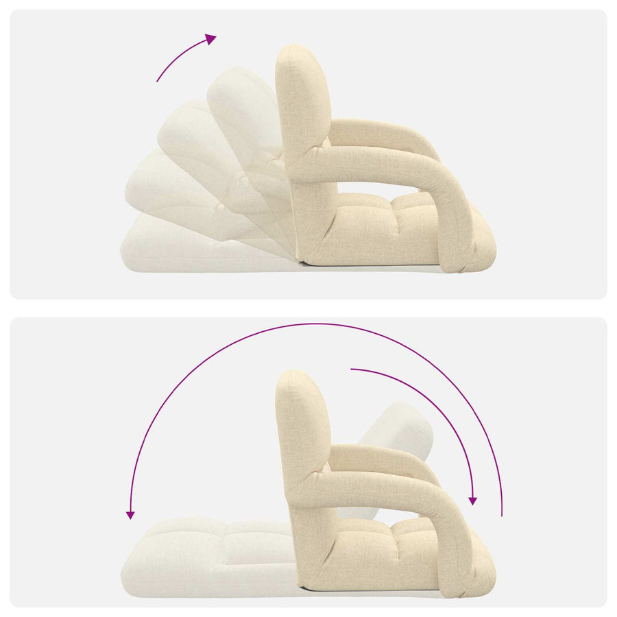 Verstelbare vlo stoelen Crèmekleurig 58 x 62 x 58 cm Stof