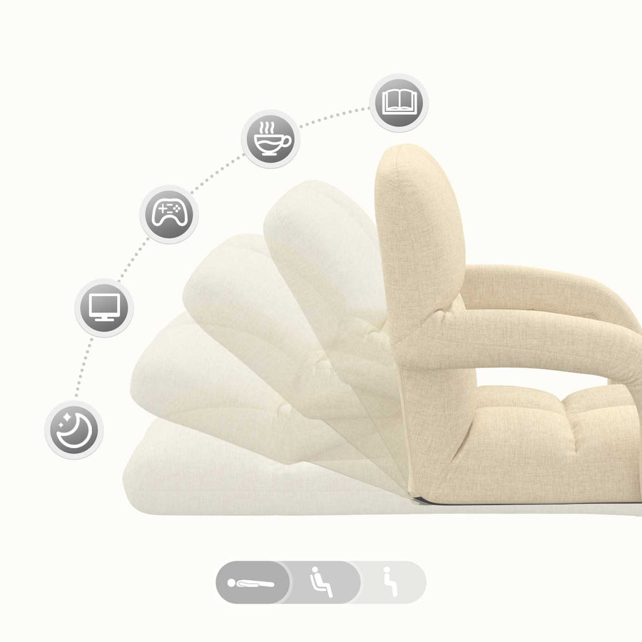 Verstelbare vlo stoelen Crèmekleurig 58 x 62 x 58 cm Stof