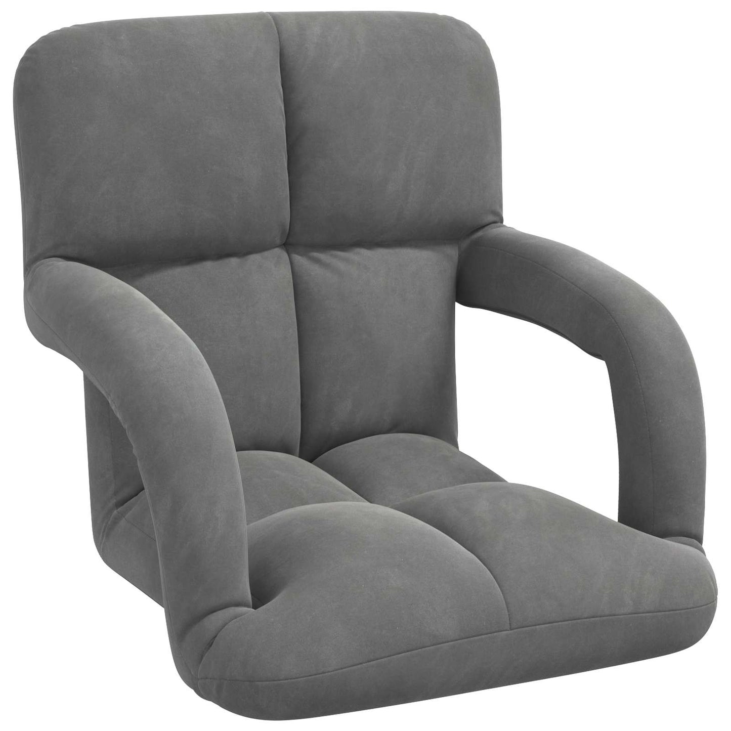 Vloerstoel Donkergrijs 58 x 62 x 58 cm Fluweel