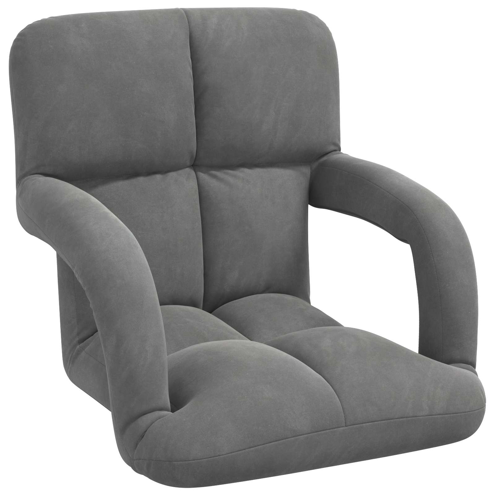 Vloerstoel Donkergrijs 58 x 62 x 58 cm Fluweel
