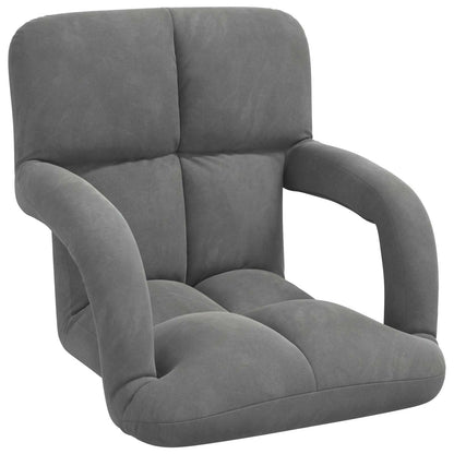 Vloerstoel Donkergrijs 58 x 62 x 58 cm Fluweel