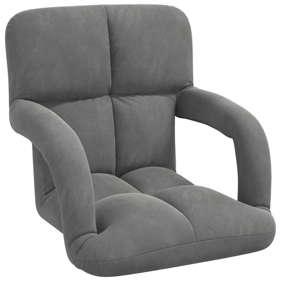 Vloerstoel Donkergrijs 58 x 62 x 58 cm Fluweel