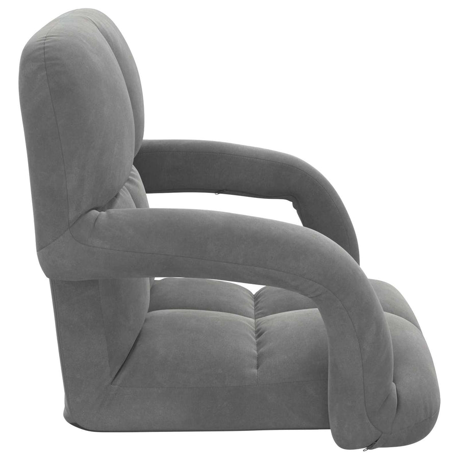 Vloerstoel Donkergrijs 58 x 62 x 58 cm Fluweel