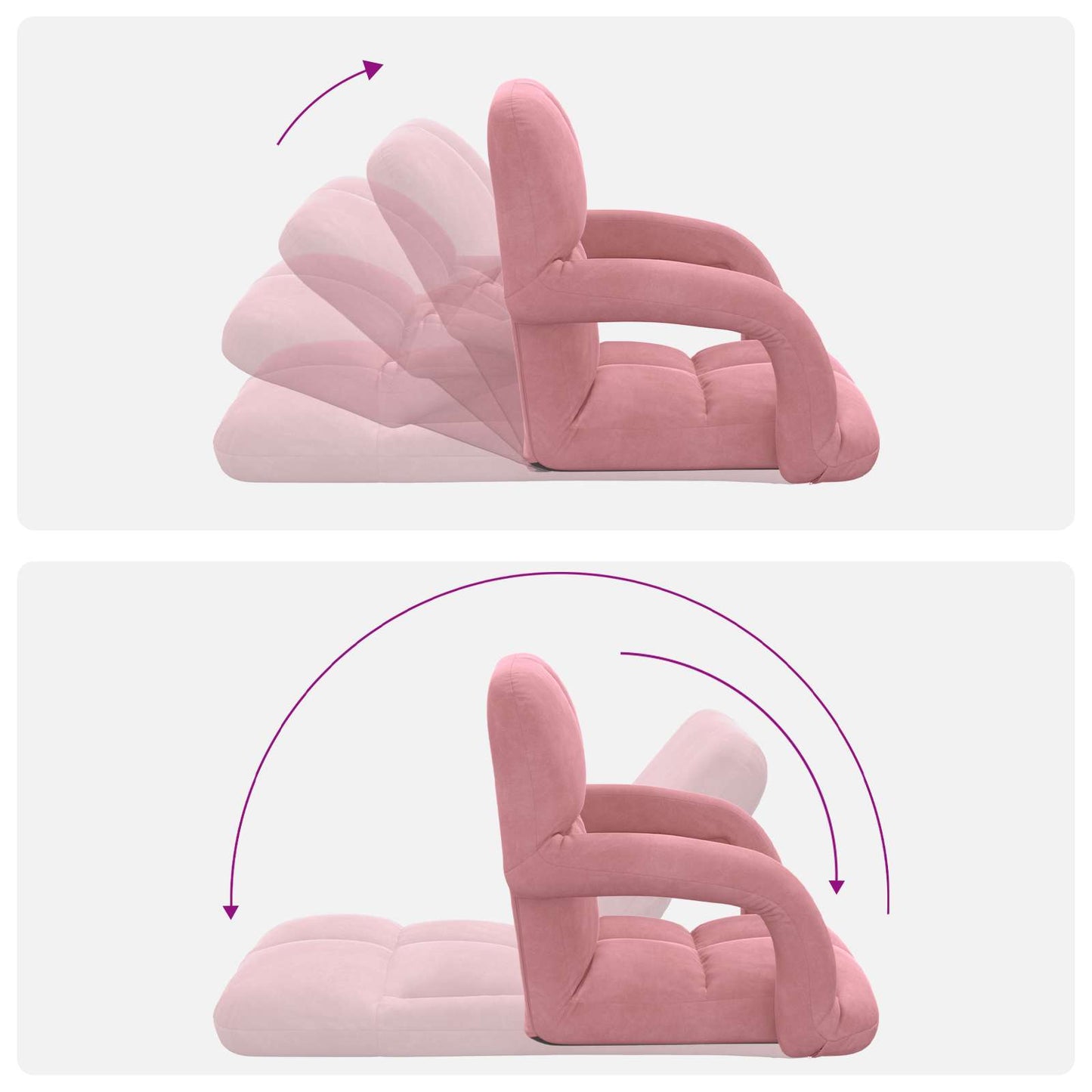 Vloerstoel Roze 58 x 62 x 58 cm Fluweel