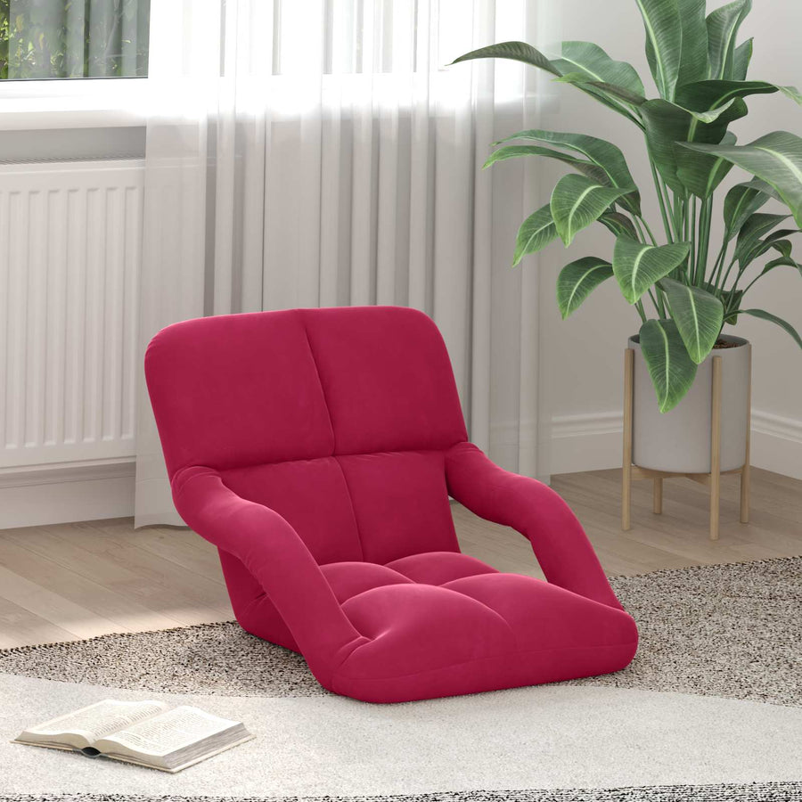 Vloerstoel Wijnrood 58 x 62 x 58 cm Fluweel