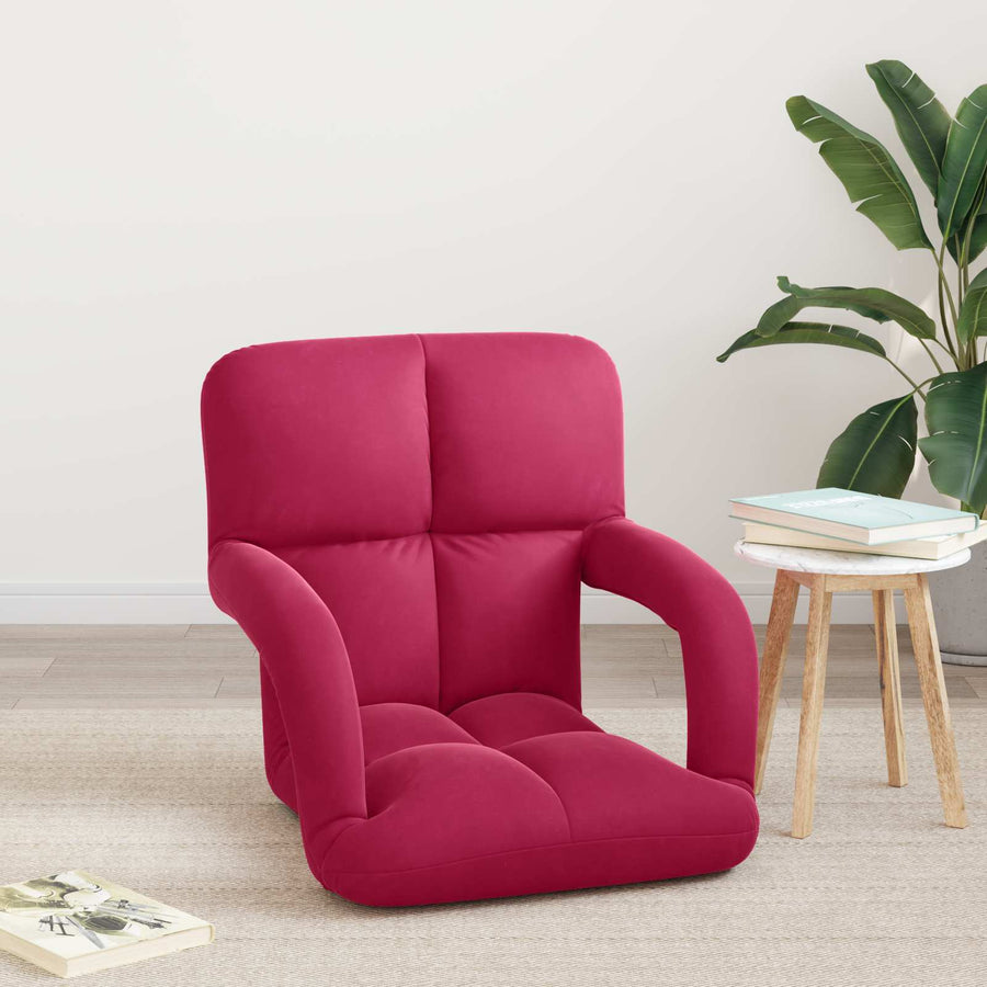 Vloerstoel Wijnrood 58 x 62 x 58 cm Fluweel