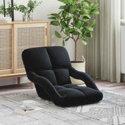 Vloerstoel zwart 58x62x58 cm fluweel