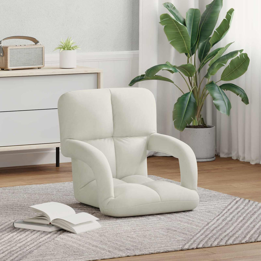Vloerstoel Crème 58 x 62 x 58 cm Fluweel