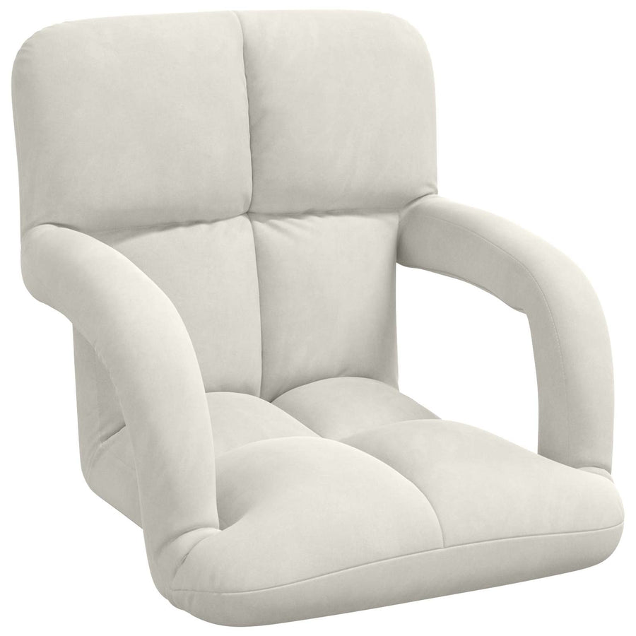 Vloerstoel Crème 58 x 62 x 58 cm Fluweel