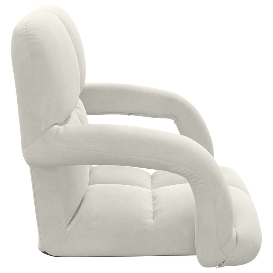 Vloerstoel Crème 58 x 62 x 58 cm Fluweel