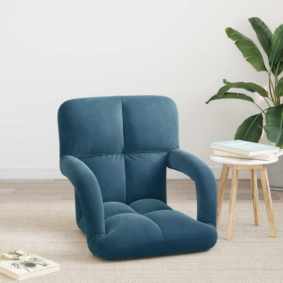 Vloerstoel Blauw 58 x 62 x 58 cm Fluweel