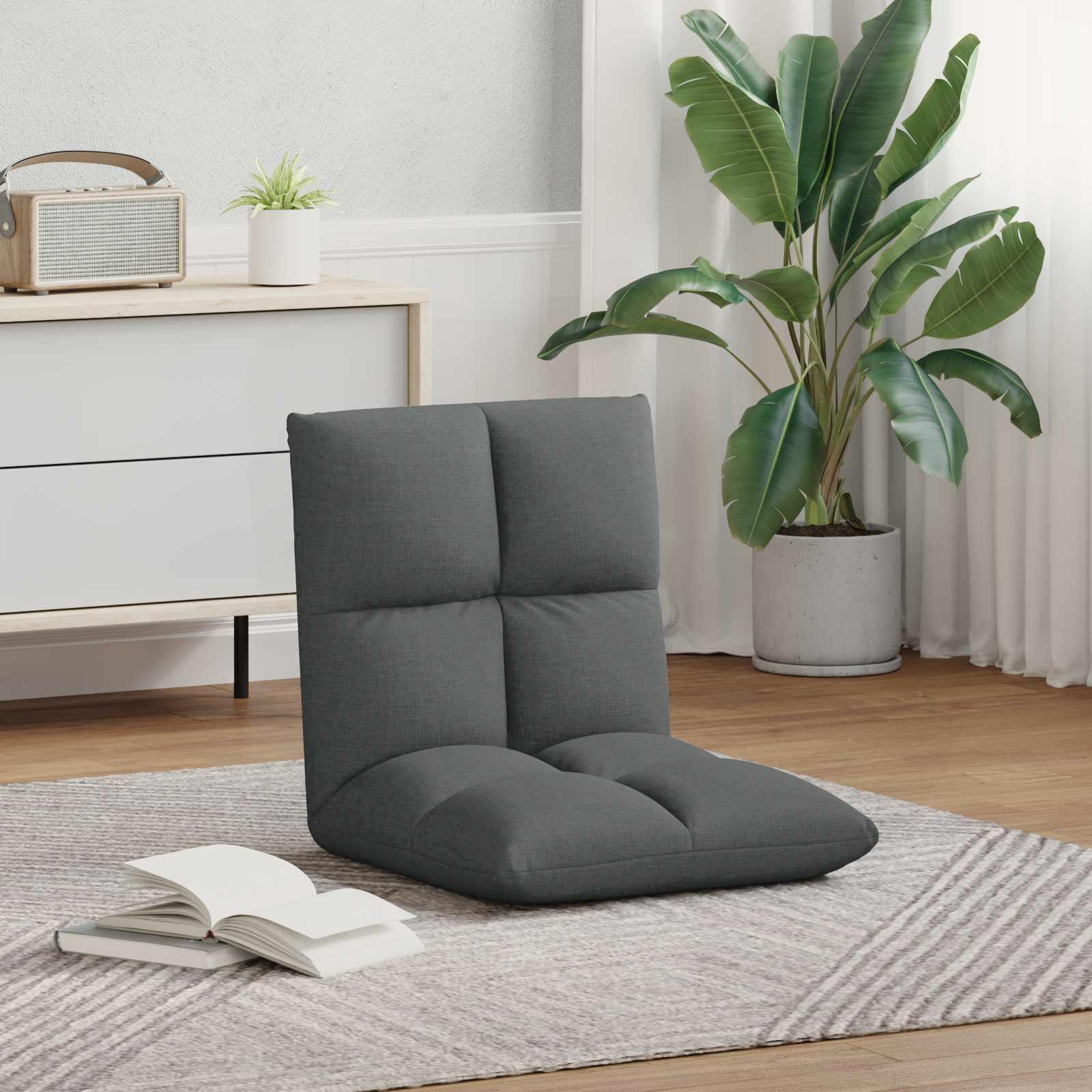 Vloerstoel Donkergrijs 50 x 61 x 57 cm Stof