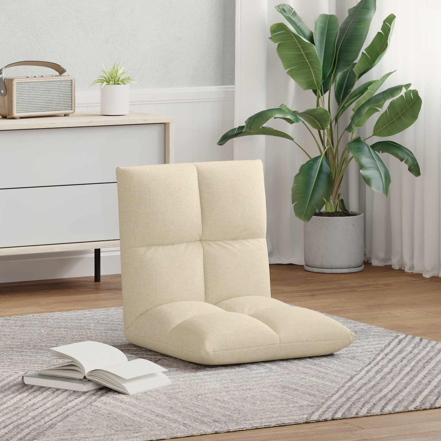 Vloerstoel Crème 50 x 61 x 57 cm Stof