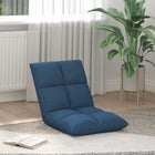 Vloerstoel blauw stof opvouwbaar