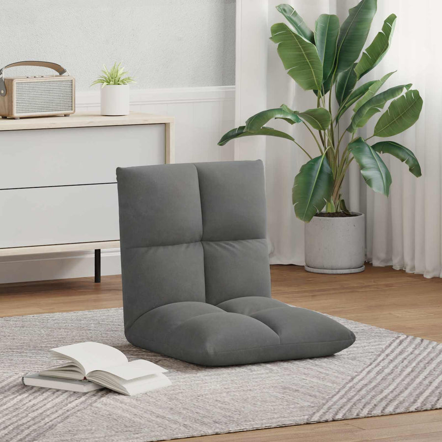 Vloerstoel Donkergrijs 50 x 61 x 57 cm Fluweel