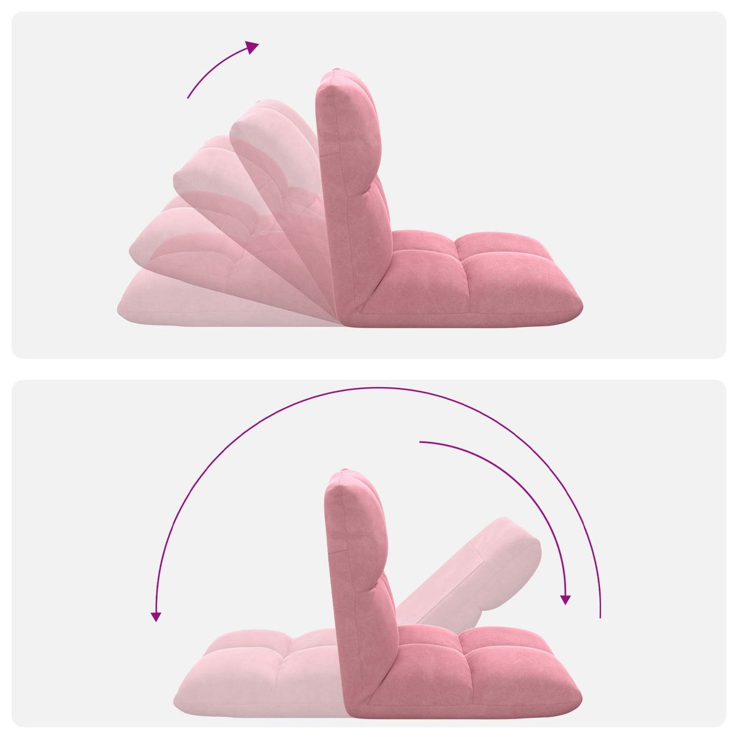 Vloerstoel Roze 50 x 61 x 57 cm Fluweel