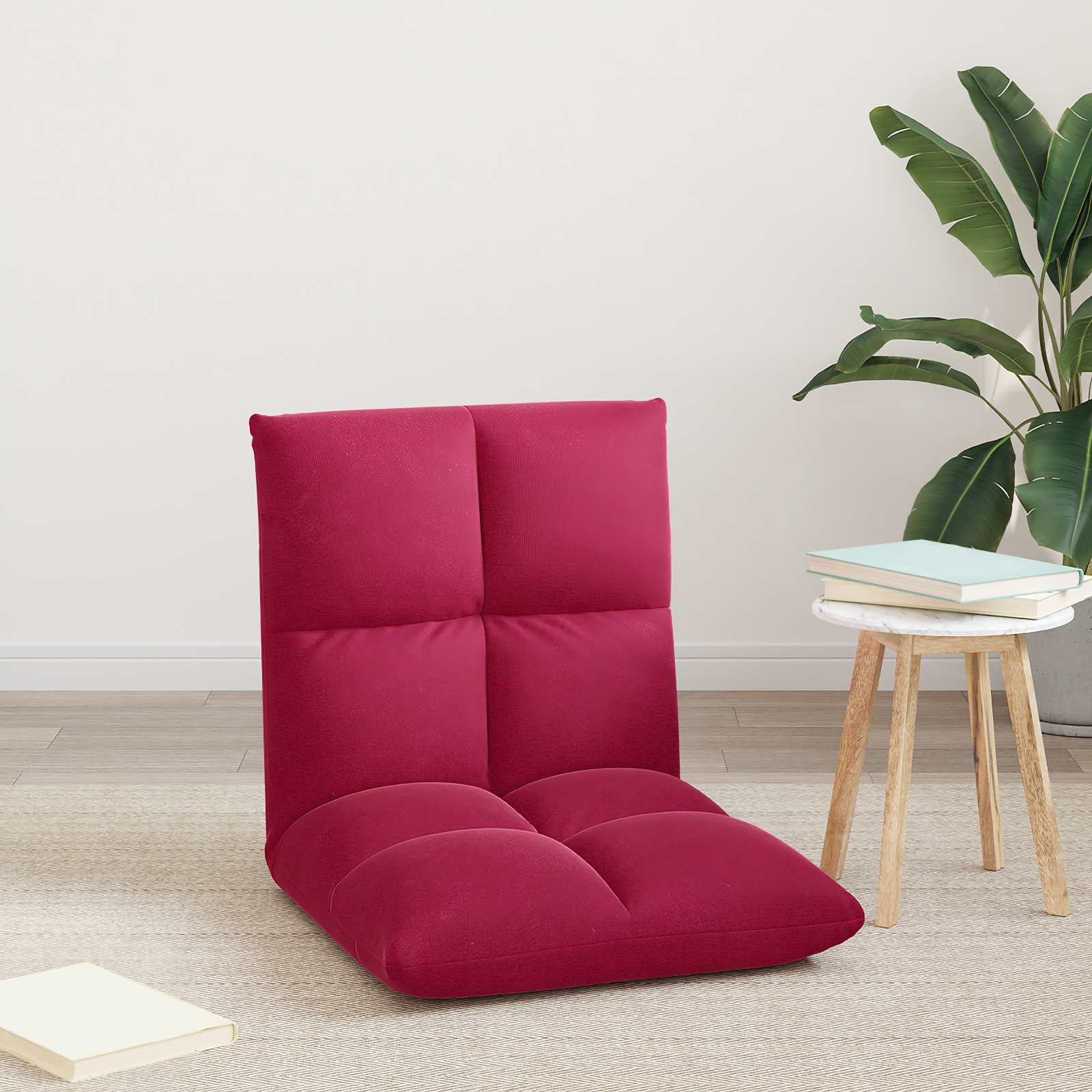 Vloerstoel Wijnrood 50 x 61 x 57 cm Fluweel