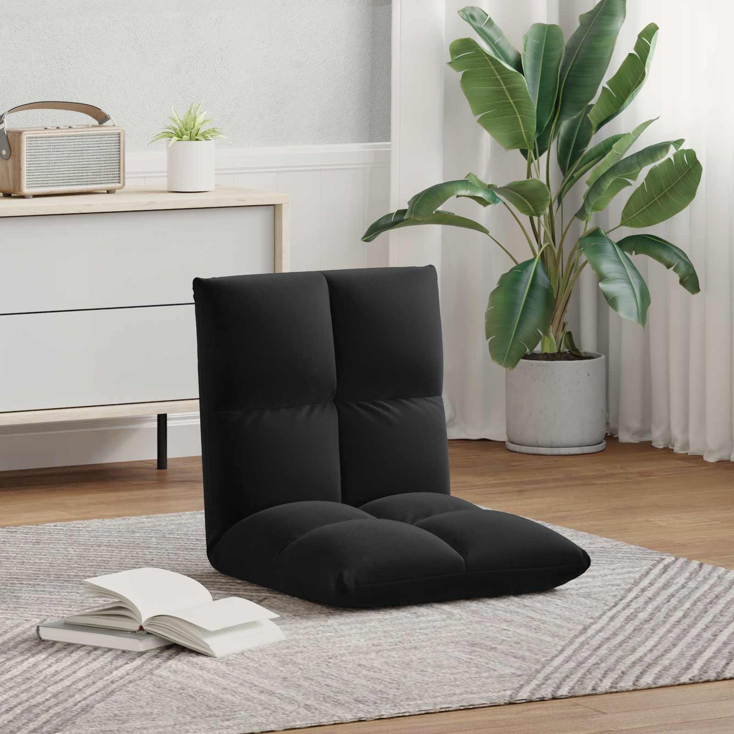 Vloerstoel Zwart 50 x 61 x 57 cm Fluweel