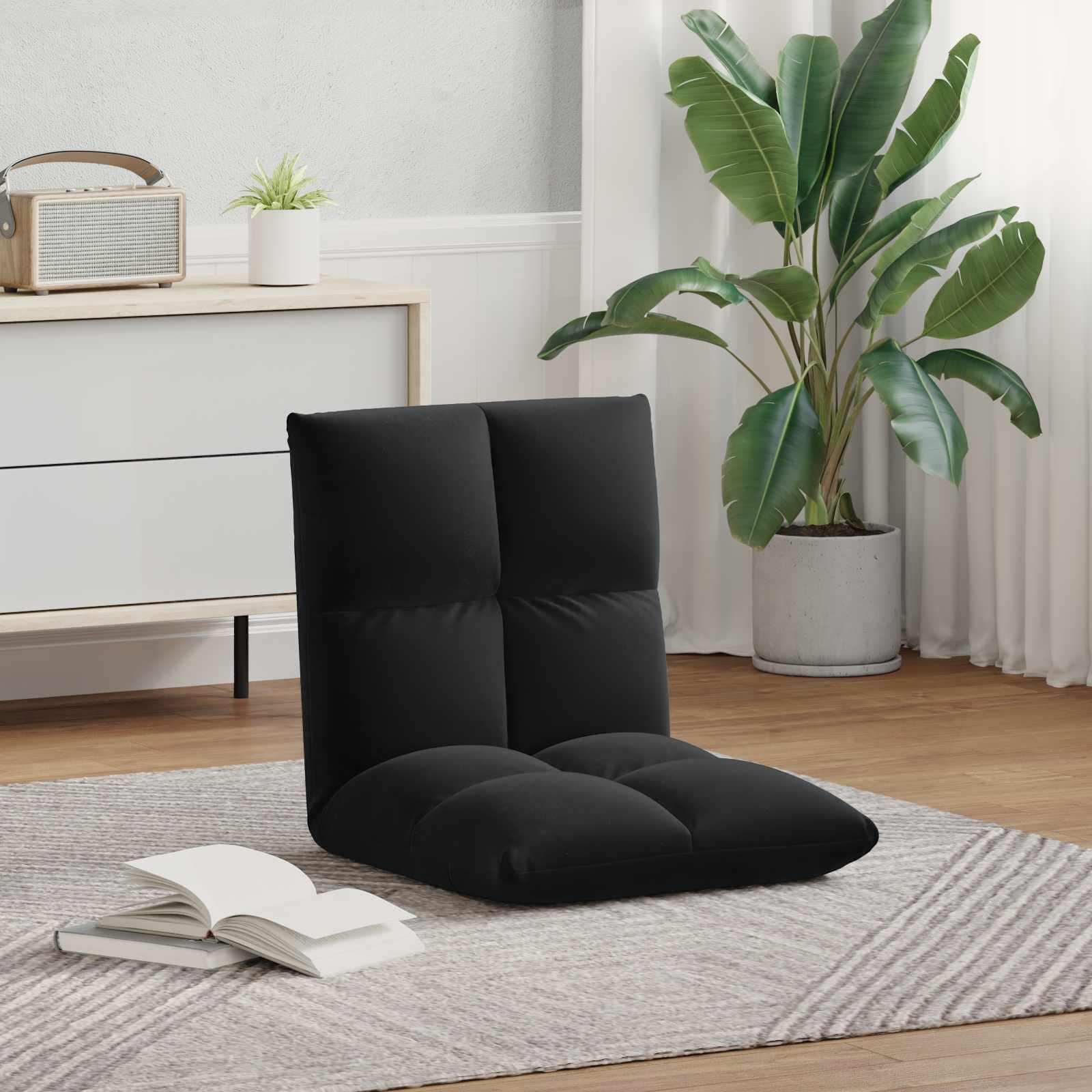 Vloerstoel Zwart 50 x 61 x 57 cm Fluweel
