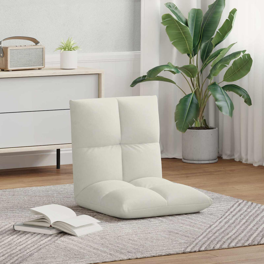 Vloerstoel Crème 50 x 61 x 57 cm Fluweel