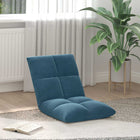 Vloerstoel blauw fluweel 50x61x57 cm