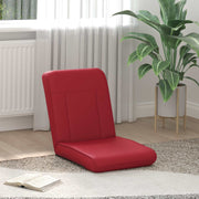 Vloerstoel wijnrood nep leer 50x73x60 cm