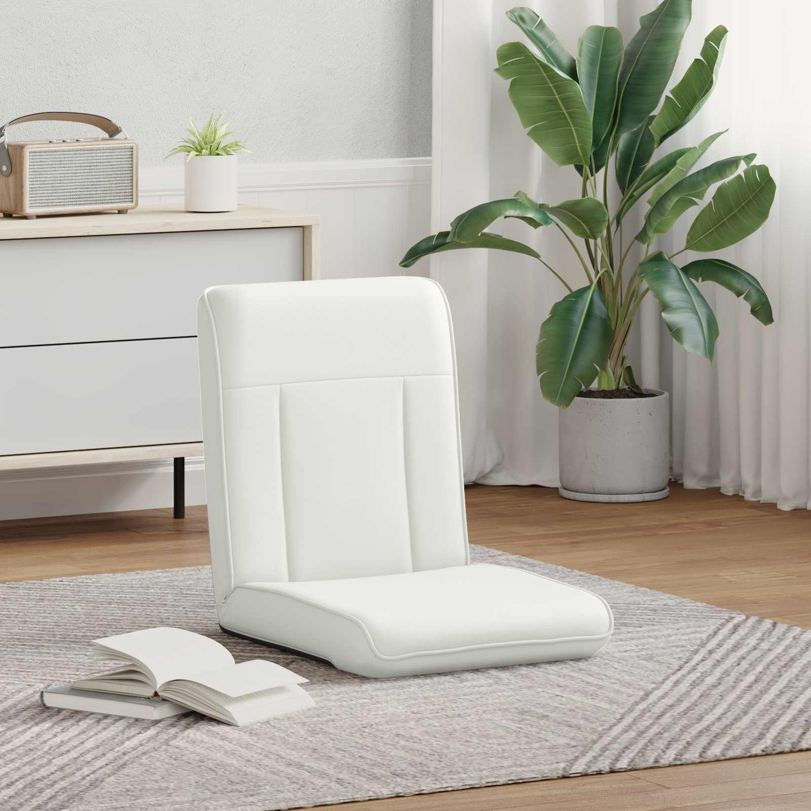 Vloerstoel Wit 50 x 73 x 60 cm Nep Leer