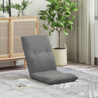 Vloerstoel donkergrijs fluweel 46x50x61 cm