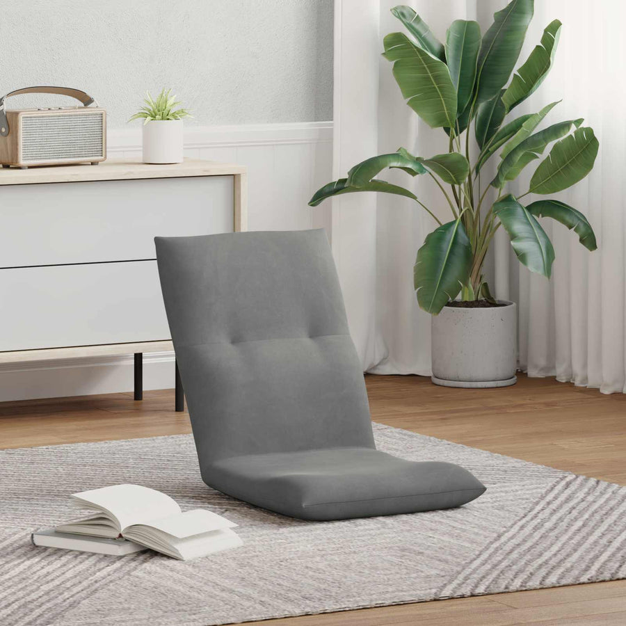 Vloerstoel Donkergrijs 46 x 50 x 61 cm Fluweel