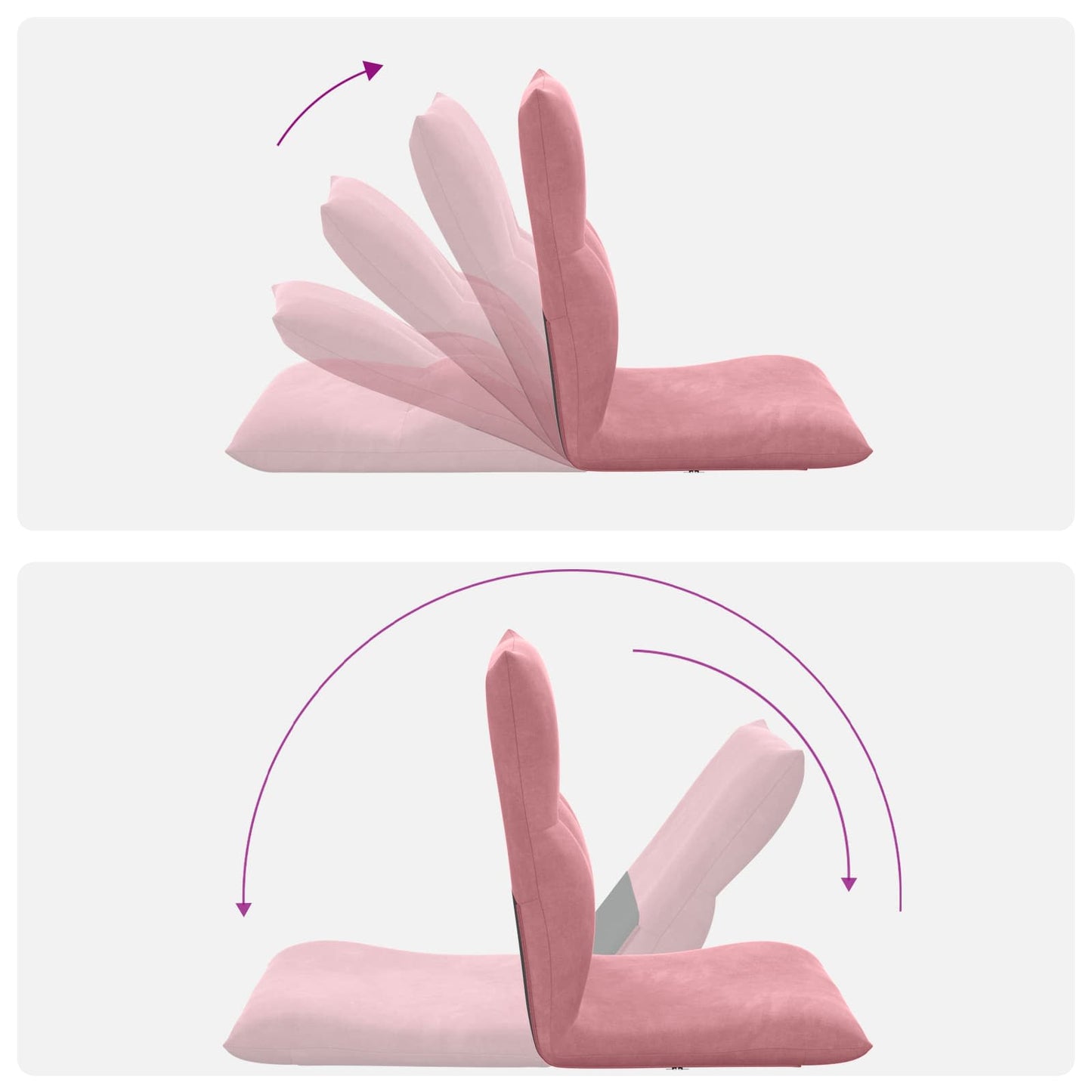 Vloerstoel Roze 46 x 50 x 61 cm Fluweel