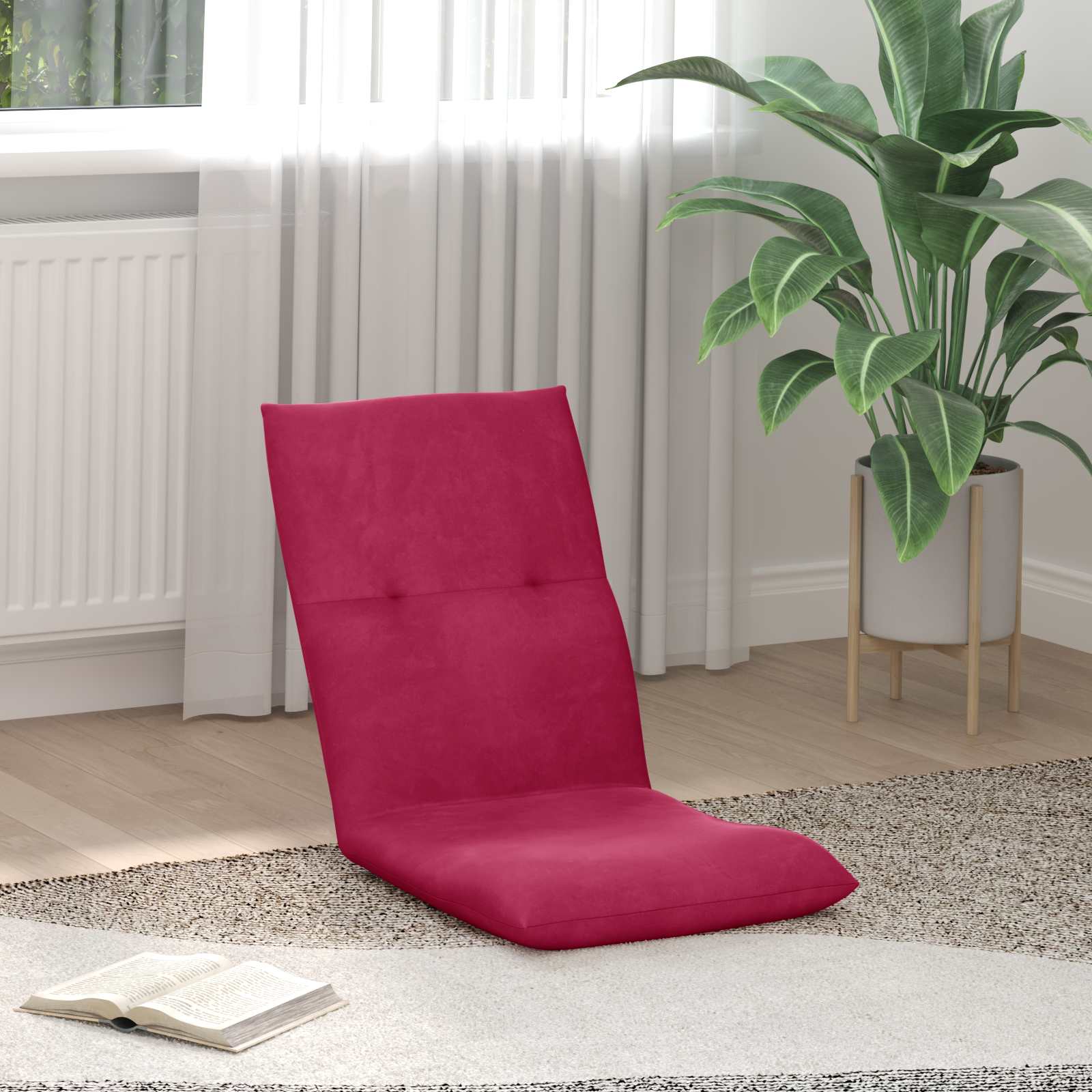 Vloerstoel Wijnrood 46 x 50 x 61 cm Fluweel