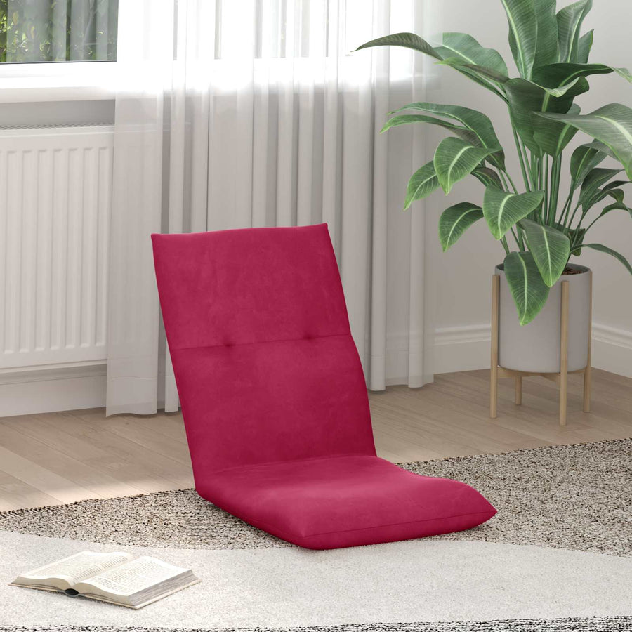 Vloerstoel Wijnrood 46 x 50 x 61 cm Fluweel