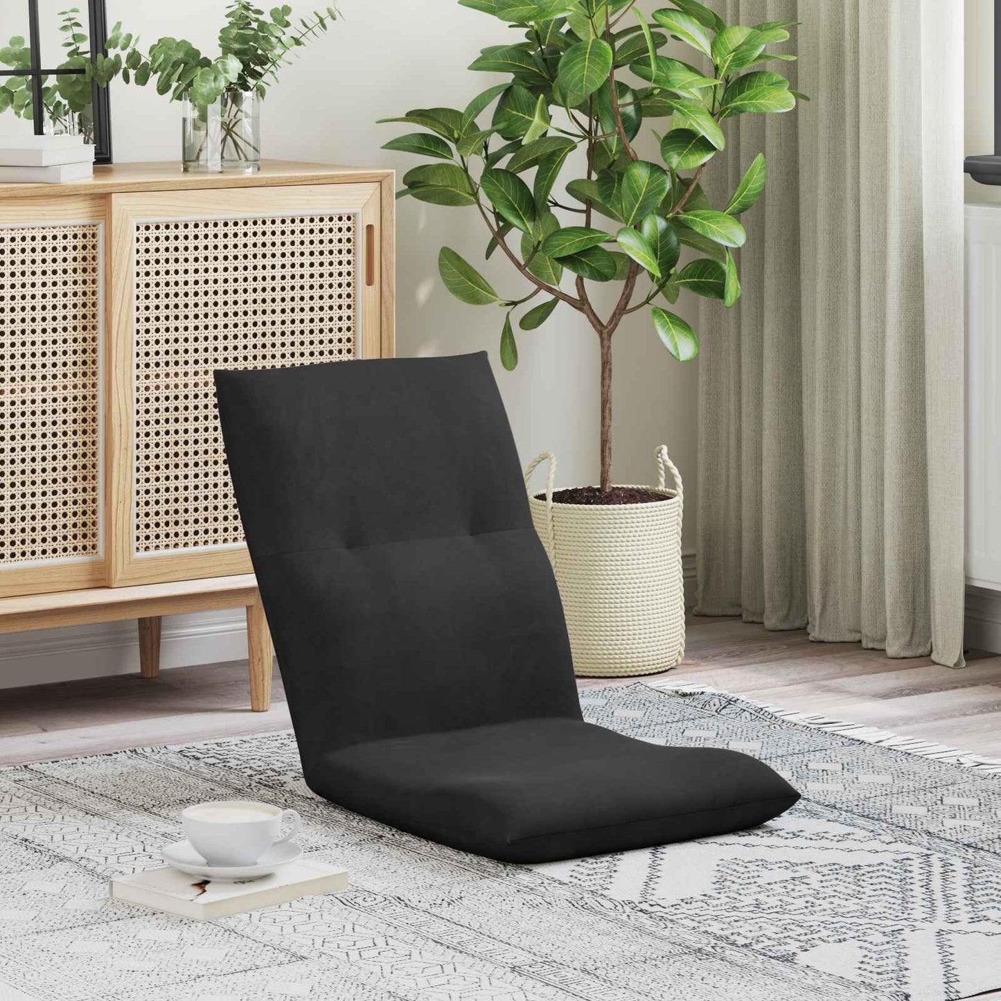 Vloerstoel Zwart 46 x 50 x 61 cm Fluweel