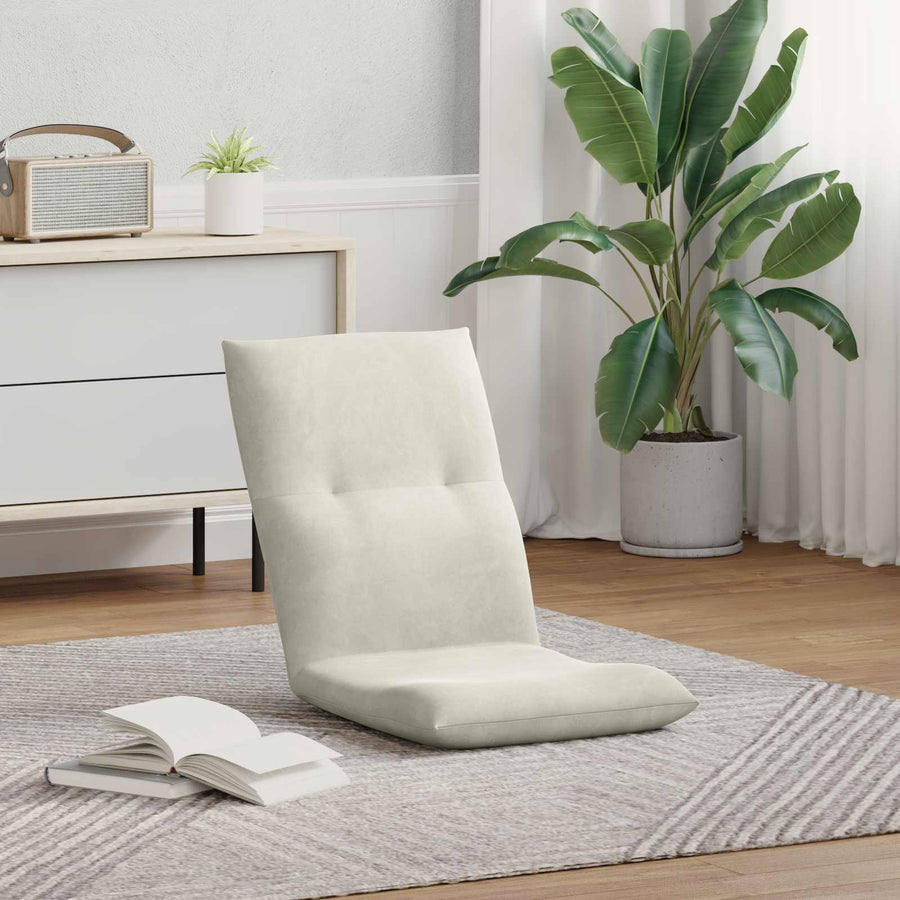 Vloerstoel Crème 46 x 50 x 61 cm Fluweel