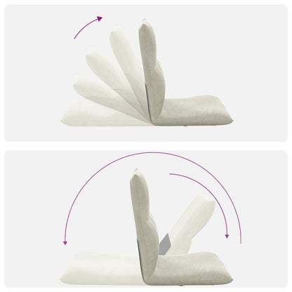 Vloerstoel Crème 46 x 50 x 61 cm Fluweel