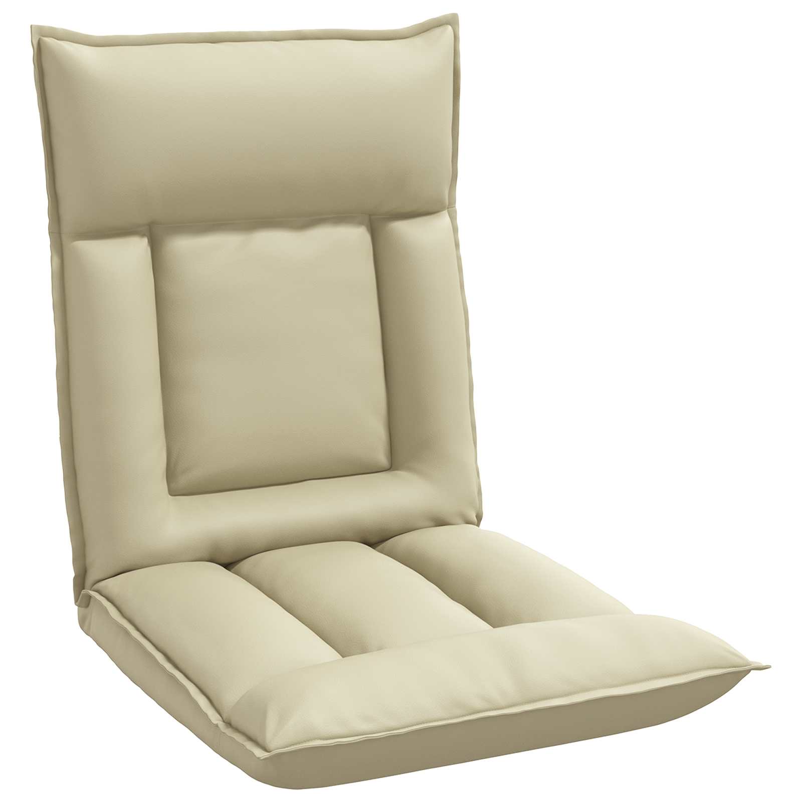 Vloerstoel Crème 55 x 61 x 70 cm Nep Leer