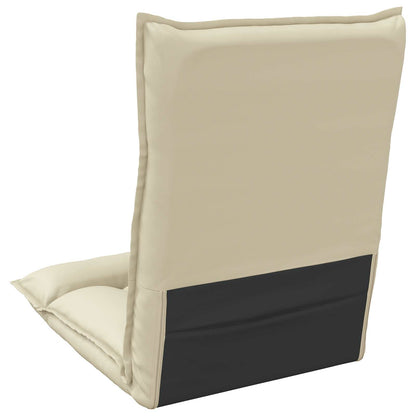 Vloerstoel Crème 55 x 61 x 70 cm Nep Leer