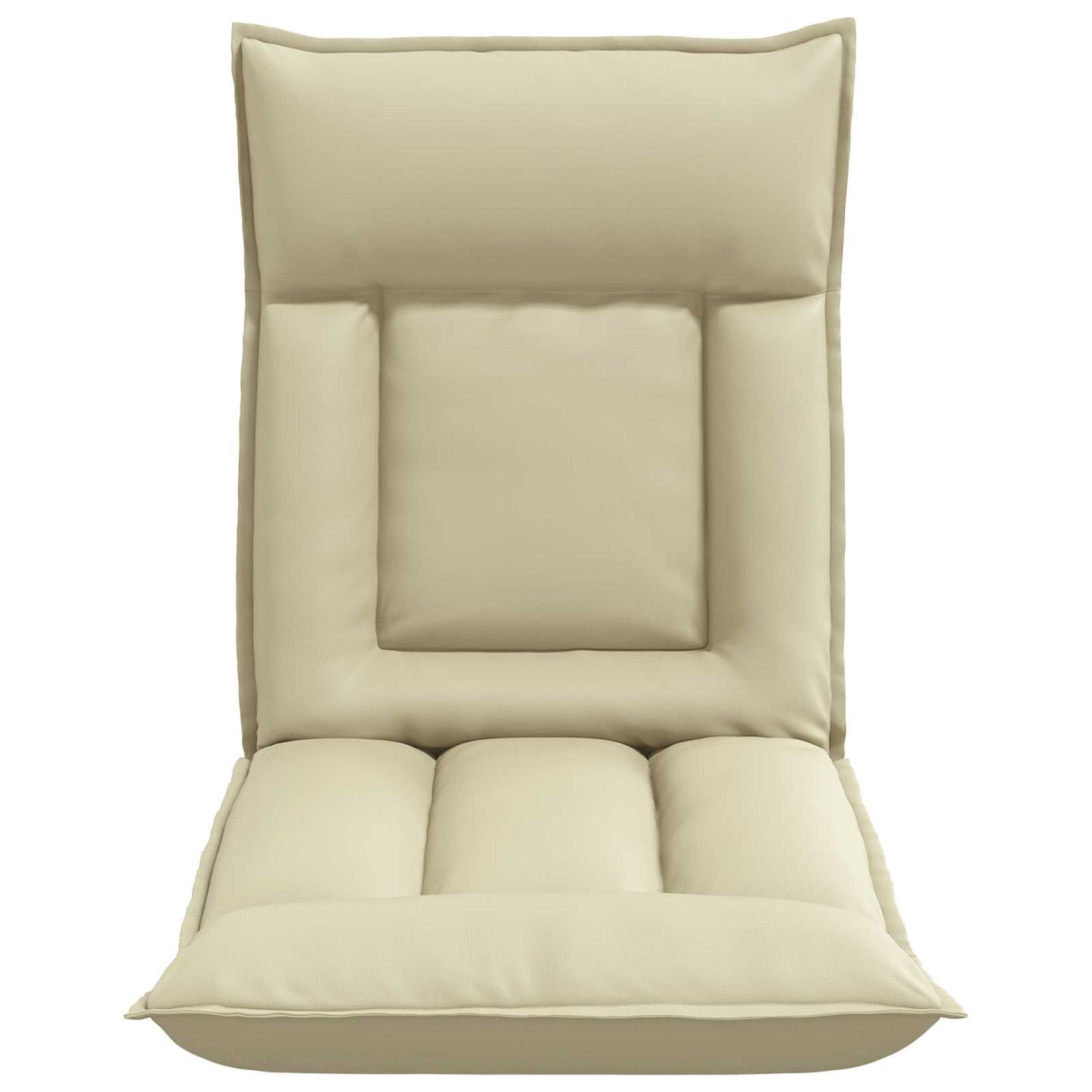 Vloerstoel Crème 55 x 61 x 70 cm Nep Leer