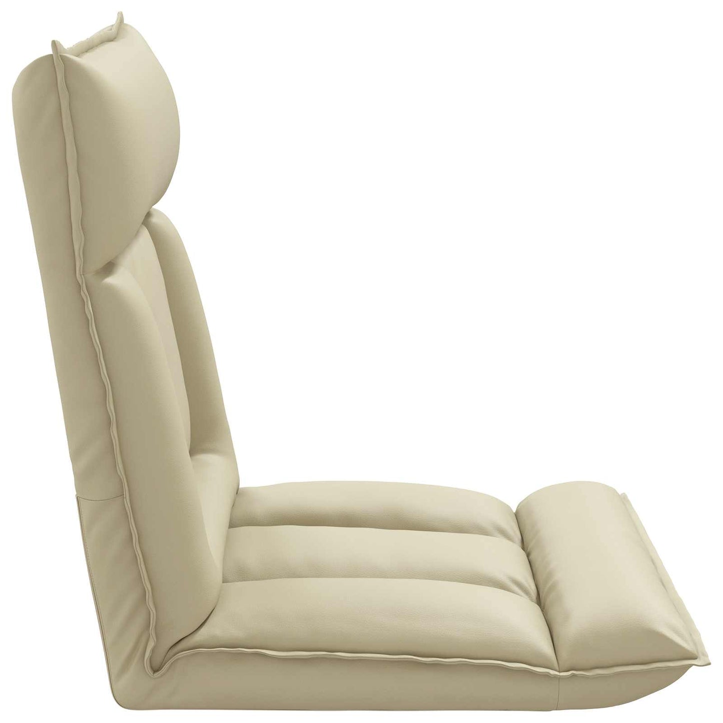 Vloerstoel Crème 55 x 61 x 70 cm Nep Leer