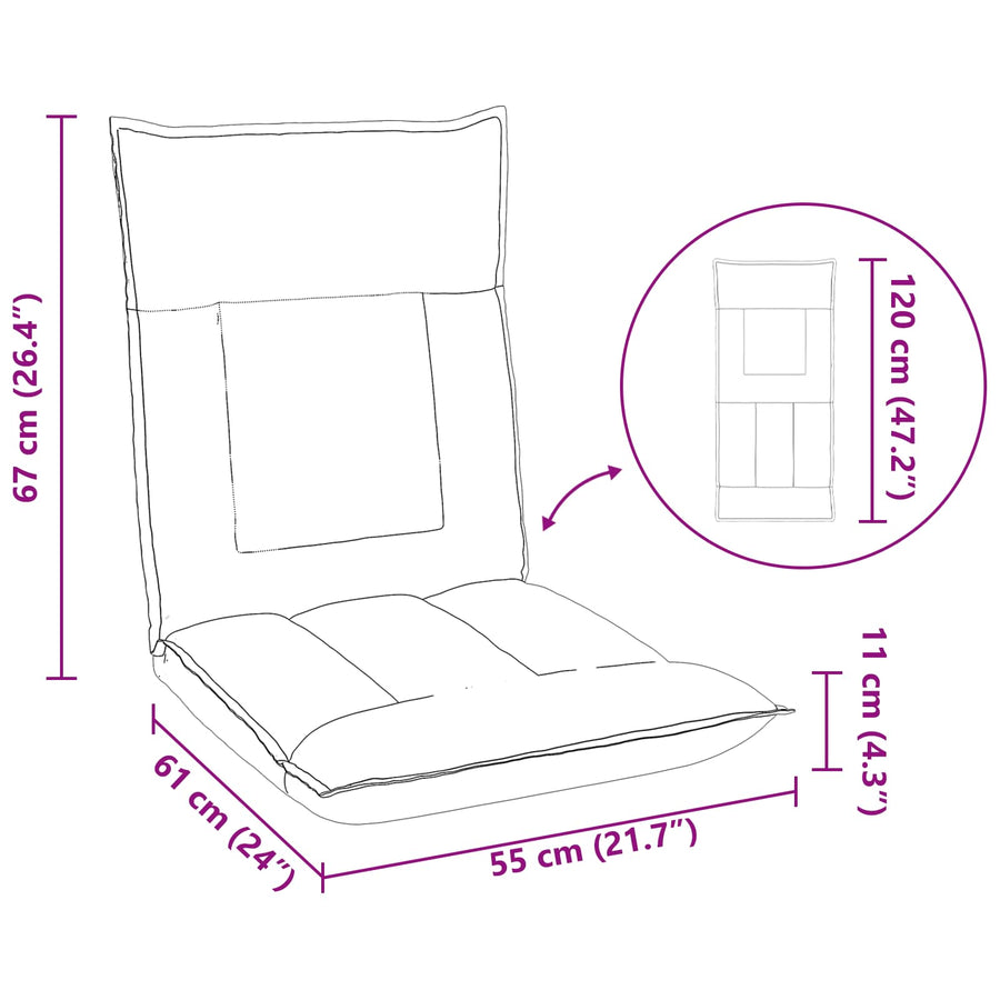 Vloerstoel Wit 55 x 61 x 70 cm Nep Leer