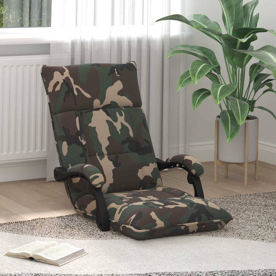 Vloerstoel Legergroen 66 x 66 x 80 cm Stof