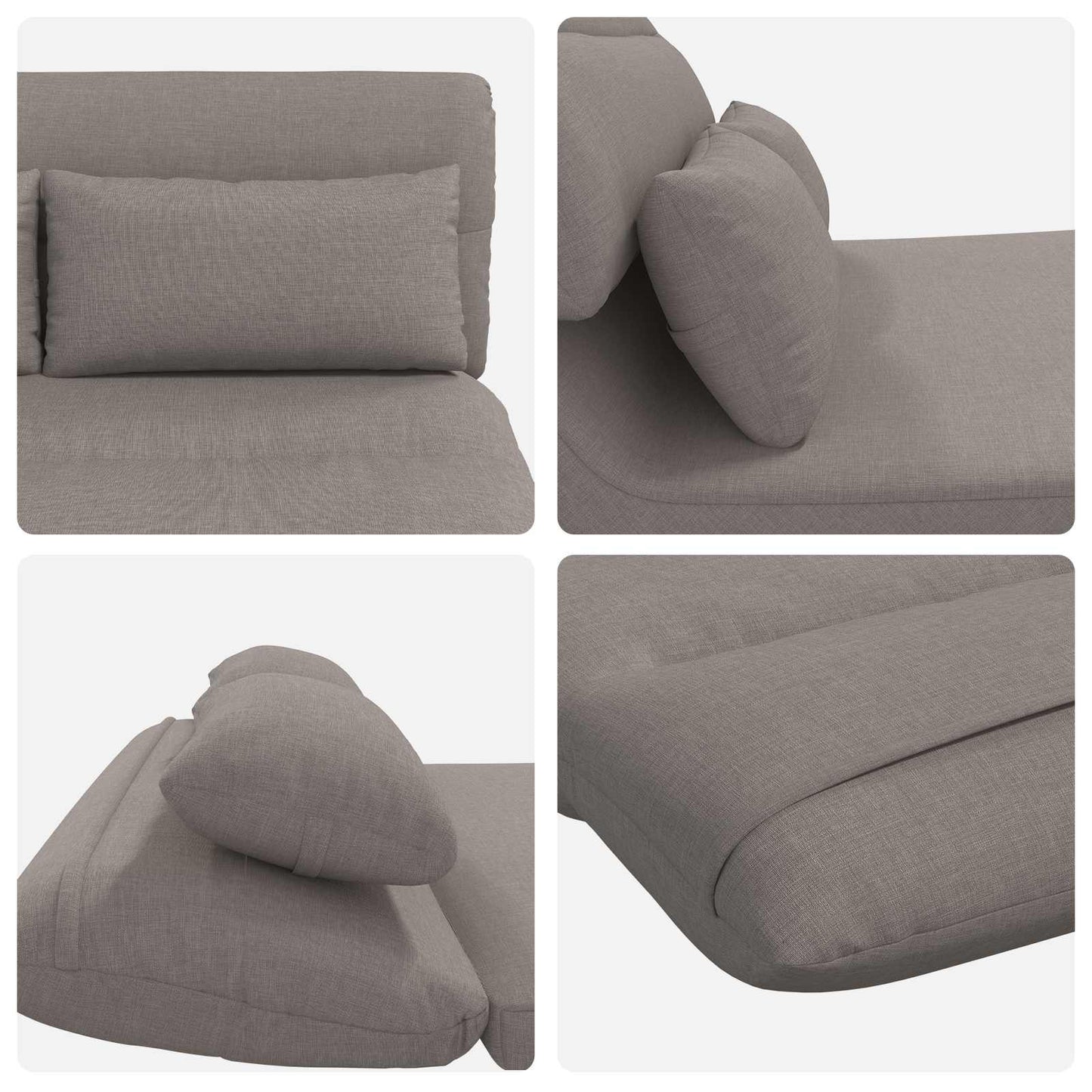 Vloerstoel Taupe 110 x 82 x 55 cm Stof