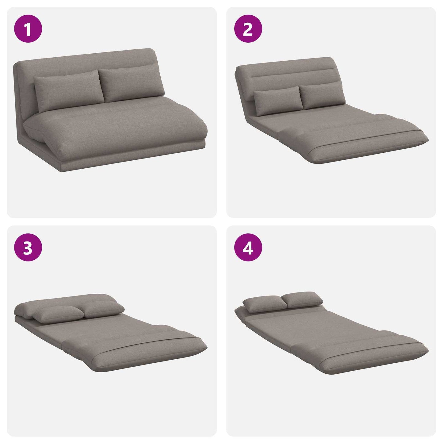 Vloerstoel Taupe 110 x 82 x 55 cm Stof