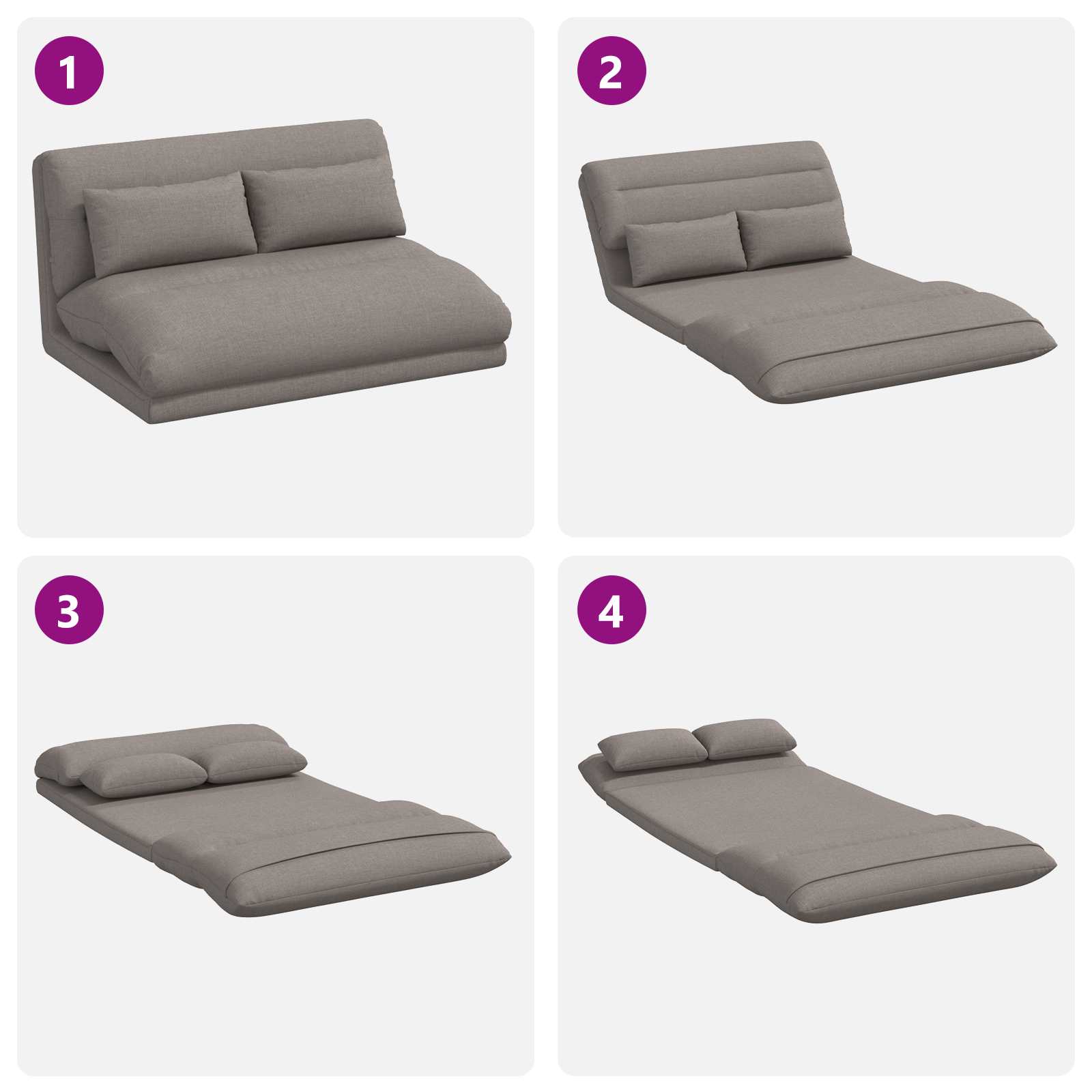 Vloerstoel Taupe 110 x 82 x 55 cm Stof